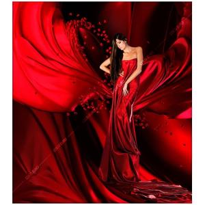 COCOEURO アクリル作品 ON RED DRAPERY 1000*1160 LUXE ブランド非日常 リゾート 優雅 高級 美術品