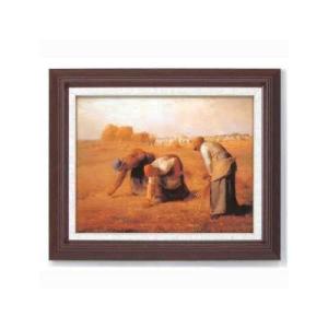 絵画 インテリア ミレー『落ち穂拾い』金の額 基本の6号サイズ 複製画