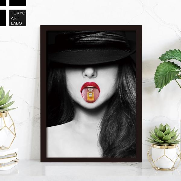 ポスター ブランド 額付き A3 ファッション 香水 ココ シャネル party girl ポスター...