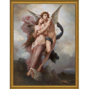 絵画 天使「Angels」油絵 直筆 人物画 特別な空間の演出。ラウンジ