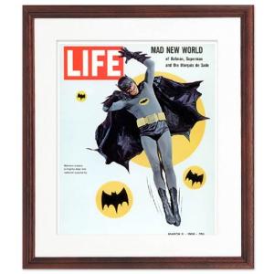 バットマン LIFEポスター インテリア おしゃれ 絵 アートポスター アートフレーム 額付き 絵画 壁掛け 渋め ブラウン カフェ サロン アメリカン