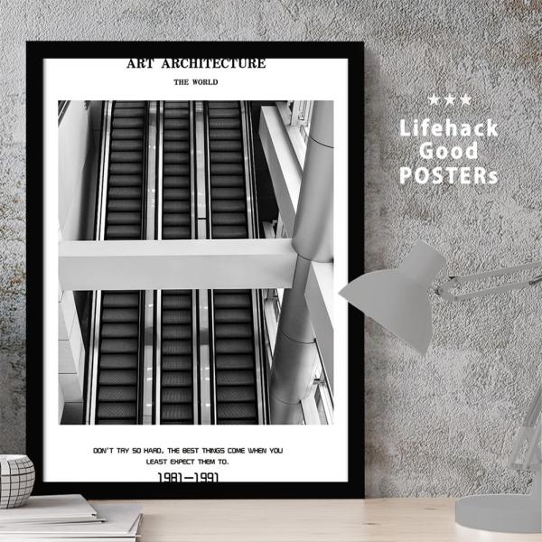 LIFEHACKポスター 建築 建物 選べるサイズ A4 ポスター A3 フレーム アートプリント