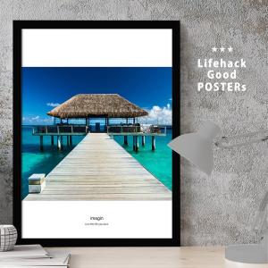 ポスター アートポスター A4 海 おしゃれ インテリア 絵 壁掛け 玄関