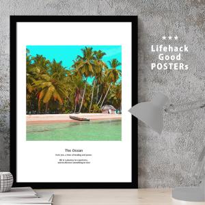 Ocean A3 ポスター アートプリント 北欧 海 インテリア : 壁面