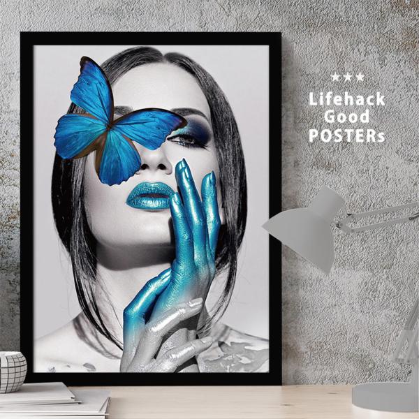 LIFEHACKポスター 女性 選べるサイズ A4 ポスター A3 フレーム アートプリント