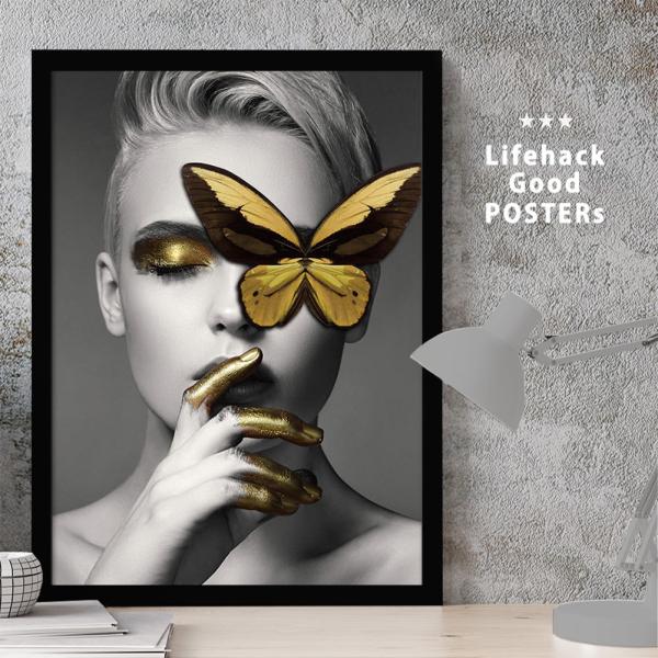 LIFEHACKポスター 女性 選べるサイズ A4 ポスター A3 フレーム アートプリント