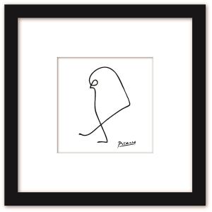ピカソ 額入り アート The hose 馬の絵 モノクロ シンプルモダン