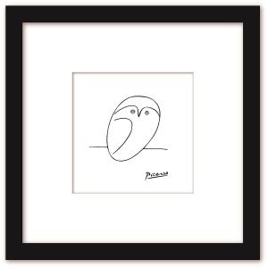 Le Hibou フクロウ 壁掛け 鳥の絵 イラスト アートパネル