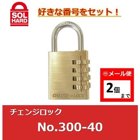 カギ ソール SOL HARD No.300-40 チェンジロック 40mm 可変式  鍵 防犯 セ...