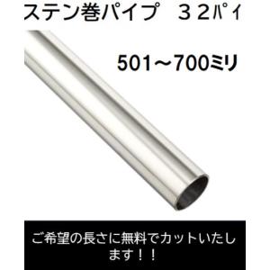ステンパイプ Φ32 カット品 DIY 長さ :701〜900ミリ ハンガーパイプ
