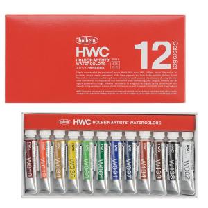 プロフェッショナル ウィンザー&ニュートン 透明水彩絵の具 固形12色