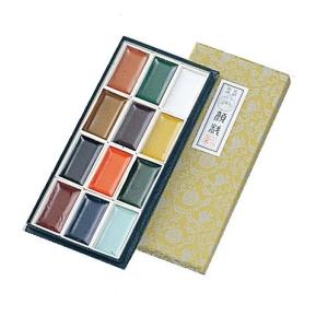岩絵の具 A (赤箱) 12色セット 【 日本画 水墨画 絵具 岩絵具