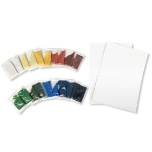 [ メール便可 ] すな絵セット B6判 128×182mm 着色大理石砂 10色 RN 【 夏工作 夏休み 砂絵 すなえ 工作 カラーサンド 】