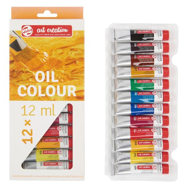 ターレンスアートクリエーション 油絵の具 12色セット 12mL 【 talens 油絵具 オイルカ...