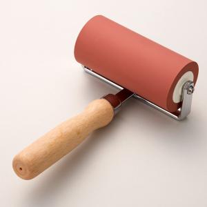 そのまま置ける 版画 硬質ローラー 幅100mm