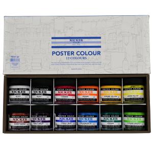 ニッカー ポスターカラー 40mL 12色セット PC40ML12N