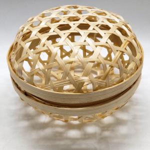 竹製 六つ目編 マリモかご 直径130mm ふ...の詳細画像1