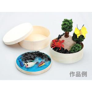 白木の容器 ふた付 丸 【 弁当箱 容器 工作素材 】の商品画像