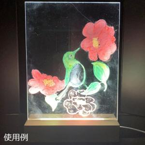 LEDライト付 ディスプレイスタンド 長方形 ...の詳細画像2