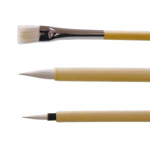 メール便可 ] 絵付け用筆セット B 7本組 【 陶芸 粘土 絵付け 筆