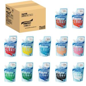 ぺんてる 共同制作えのぐ 水彩絵の具 12色セット×280ml WMG2-12 Pentel 【 絵具 えのぐ 水彩 大容量 】｜artloco