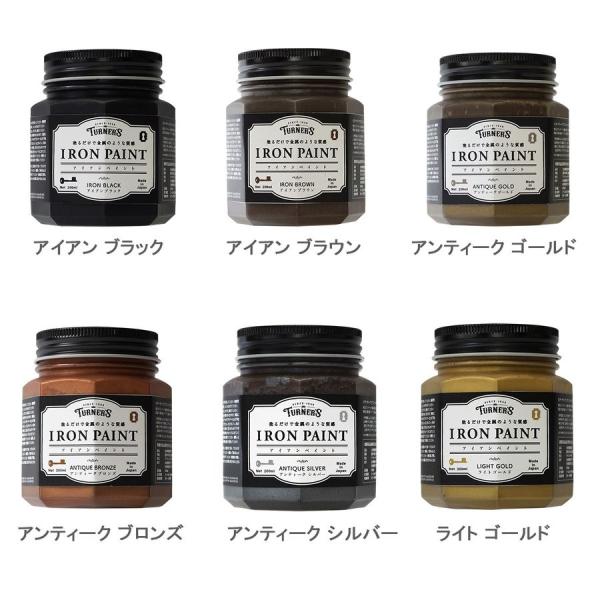 ターナー アイアンペイント 単色 200ml 塗るだけで金属のような質感 DIY リメイクに 【 金...