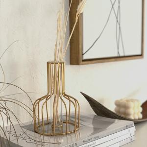 アイアン × ガラス 一輪挿し フラワーベース 花瓶  [ART