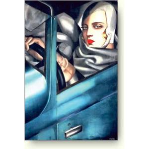 ポスター アート 自画像（ブガッティに乗るタマラ・ド・レンピッカ