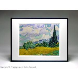 【出荷区分B】フィンセント・ファン・ゴッホ:糸杉のある麦畑　額付ポスター Vincent Van Gogh:Wheat Field with Cypresses, 1889｜artposters