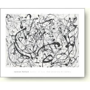 【出荷区分D】ジャクソン・ポロック(Jackson Pollock)　ナンバー14：グレー　【アートポスター】｜artposters