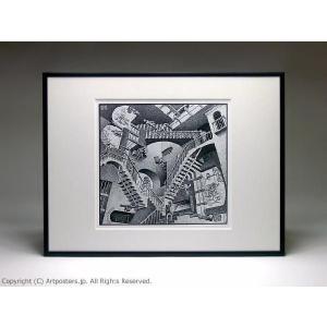 額装済/morphosis　no4/MC Escher/エッシャー 出荷区分B】M.C.エッシャー 爬虫類 額付ポスター Maurits
