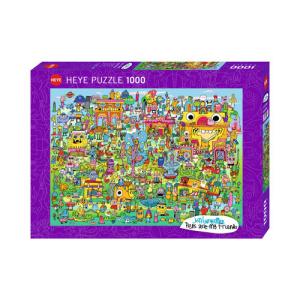 ジグソーパズル・HEYE PUZZLE・ヘイパズル 29936 Jon Burgerman : Doodle Village 1000 ピース｜artpuzzle