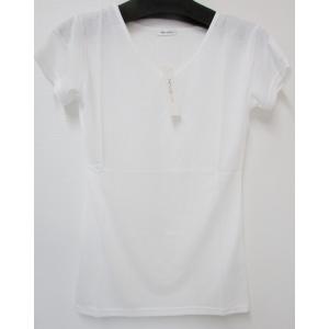 夢展望/Newlyme　シンプルTシャツ ホワイト(Vネック) S