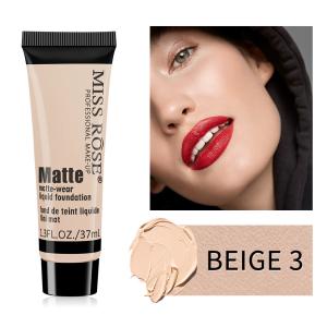 MISS ROSE MATTE matt wear liquid foundation リキッドファンデーション 37ml BEIGE3 2本セット｜artrenge