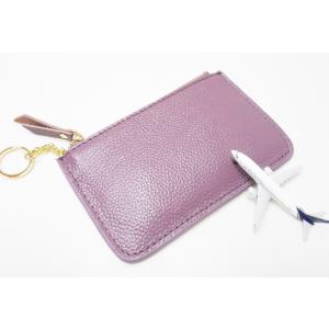 Syoku レザー フラグメントケース チェーン付 パープル カードケース