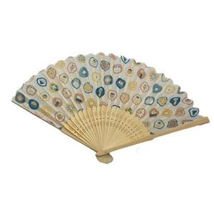 扇子 21cm 金太郎飴 白色 せんす 100均