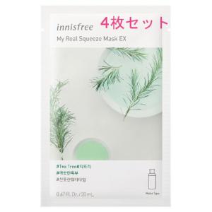 4枚セット　innisfree イニスフリー マイリアル スクイーズ マスク EX ティーツリー 20ml｜artrenge