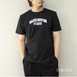 CITYロゴプリント 半袖Tシャツ ブラック WASHINGTON STATE LLサイズ ユニセッ...
