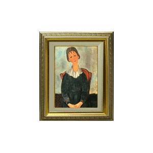 アメデオ・モディリアーニ、少女の肖像、希少画集画、新品高級額・額装付 アメデオ・モディリアーニ、少女の肖像、希少画集画、新品高級額