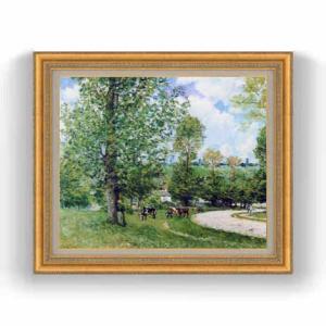 シスレー ルーヴシエンヌの飼い牛 F12サイズ 額入り