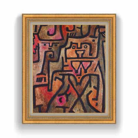 【絵画 油絵 直筆仕様】パウル・クレー Forest Witches F12サイズ 額入り   油絵...