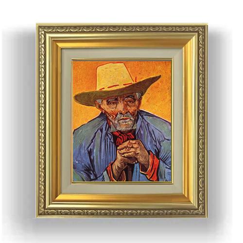 【絵画 油絵 直筆仕様】ゴッホ パシアンス・エスカリエの肖像 F3サイズ 額入り   油絵直筆仕上げ...