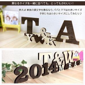 大文字 A〜N 高さ5cm 天然桐 アルファベ...の詳細画像2