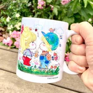 【水森亜土】ビッグマグカップ『カップル』〈約3...の詳細画像3