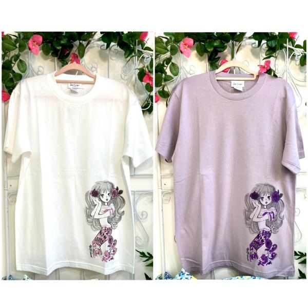 【水森亜土】Tシャツ（フリーM）「ニンギョ」/亜土ちゃん/キャラクター/グッズ/ギフト/プレゼント/...