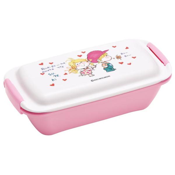 【水森亜土】ふわっとタイトランチボックス/530ｍｌ/約206×104×70mm/亜土ちゃん/キャラ...