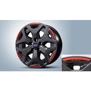 SUBARU X-BREAK ホイールリムステッカーセット フォレスター (ZT)ホイールデカール(レッドオレンジ)X-BREAK用 6