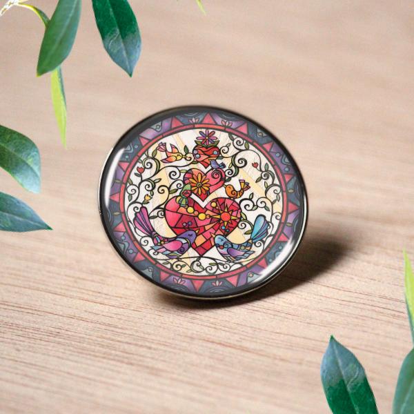 ピンバッチ ：  サンサンはーと