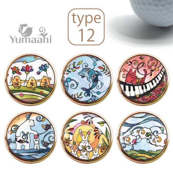 ゴルフマーカー マグネット  ゴールド シルバー おしゃれ かわいい 動物 たち 選べる12タイプ ...
