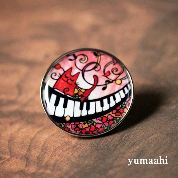 【猫・ねこ・ネコ　雑貨】ピンズ・ピンバッチ「猫の音楽祭」